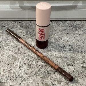 Make Up For Ever Artist Color Pencil & Super Boost Lip Gloss in Limitless Brown